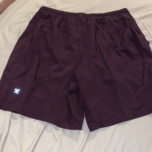 Burgundy lululemon shorts